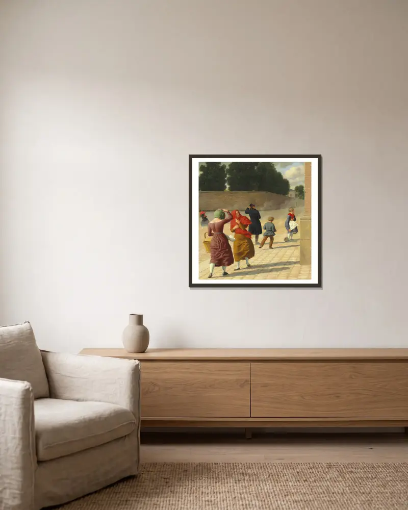 Sztorm, Christoffer Wilhelm Eckersberg w ramie na ścianie