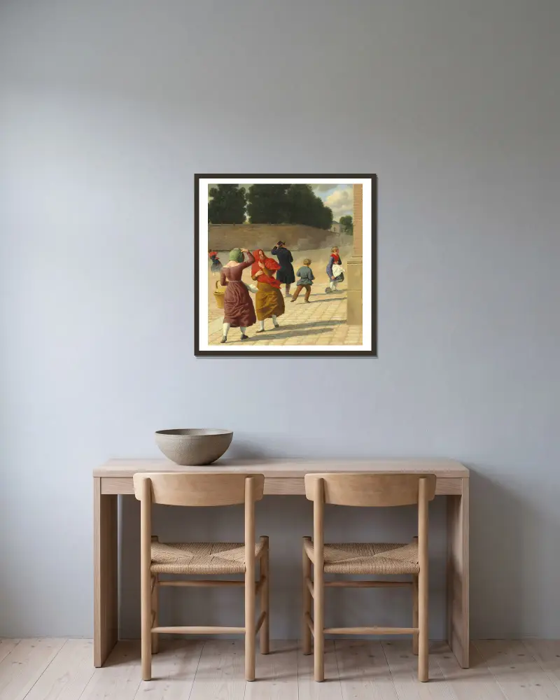 Sztorm, Christoffer Wilhelm Eckersberg w ramie na ścianie