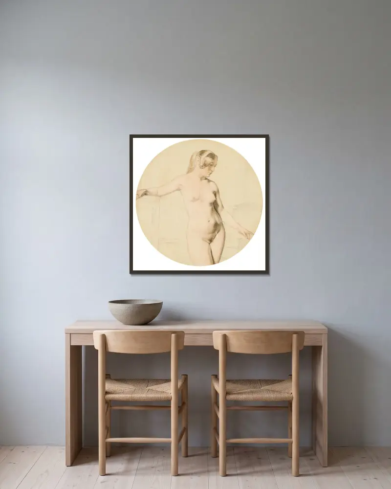 Florentine av Christoffer Wilhelm Eckersberg inramad på en vägg