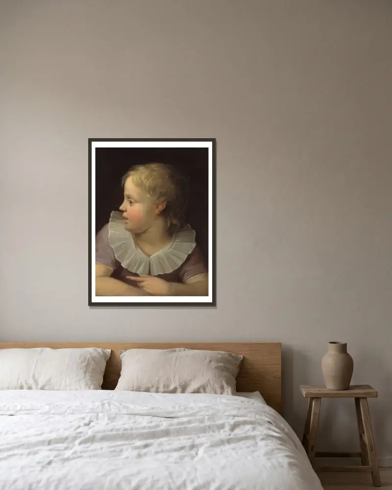 Maleren Jens Juels søn, Jens av Christoffer Wilhelm Eckersberg inramad på en vägg