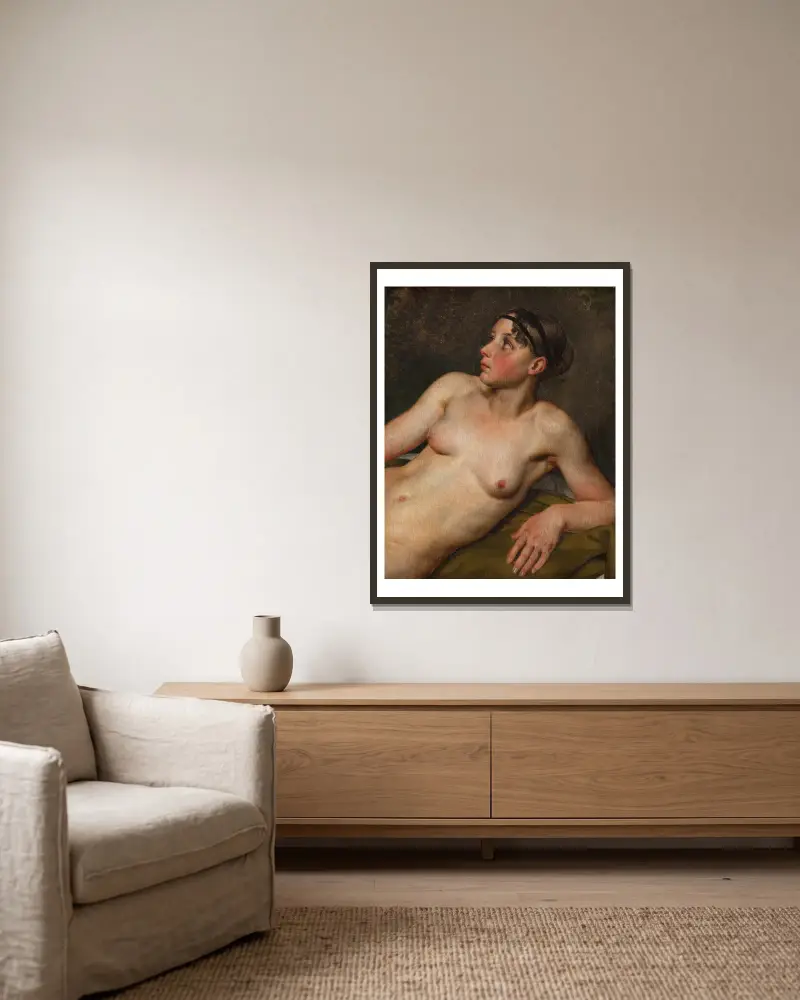 Leżąca naga kobieta, Christoffer Wilhelm Eckersberg w ramie na ścianie