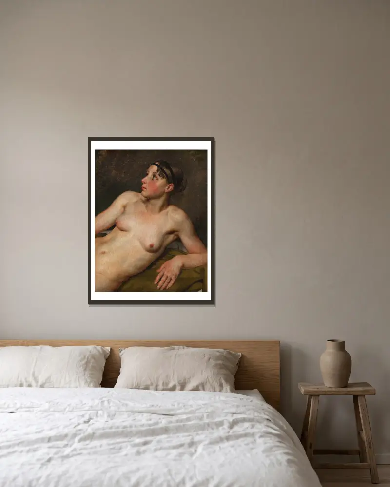 Leżąca naga kobieta, Christoffer Wilhelm Eckersberg w ramie na ścianie