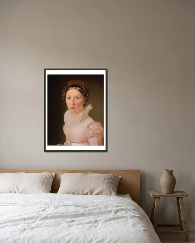 Suzanne Juel. Konstnärens svägerska, senare hans tredje hustru av Christoffer Wilhelm Eckersberg inramad på en vägg