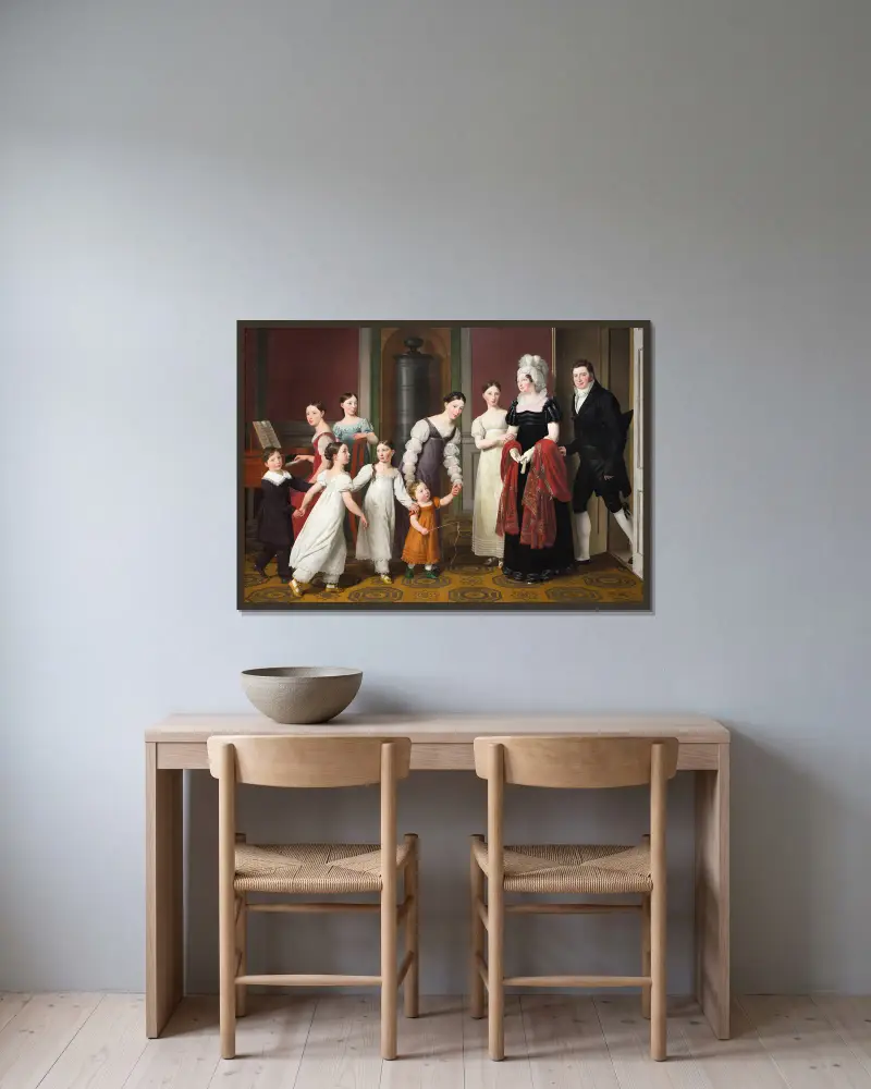 Rodina Nathansonových, Christoffer Wilhelm Eckersberg v rámu na stěně