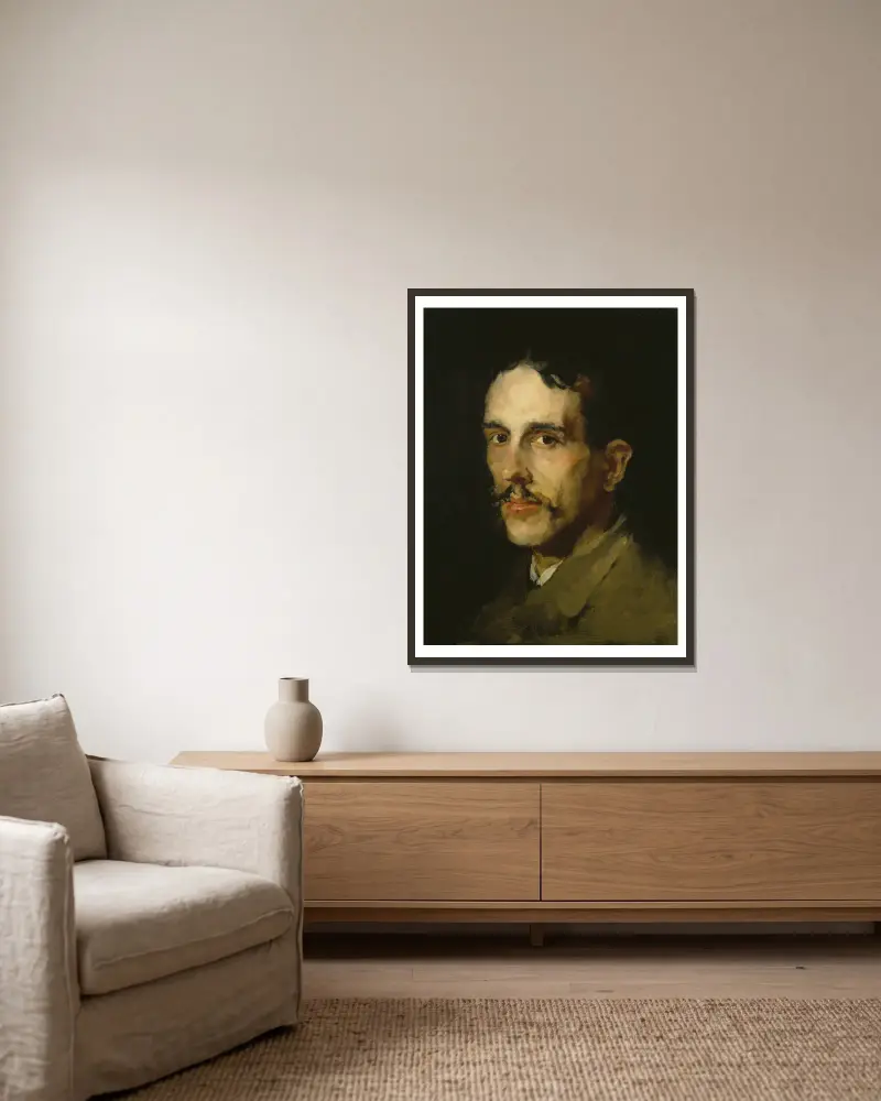 Portret malarza Louisa Eysena, Wilhelm Leibl w ramie na ścianie
