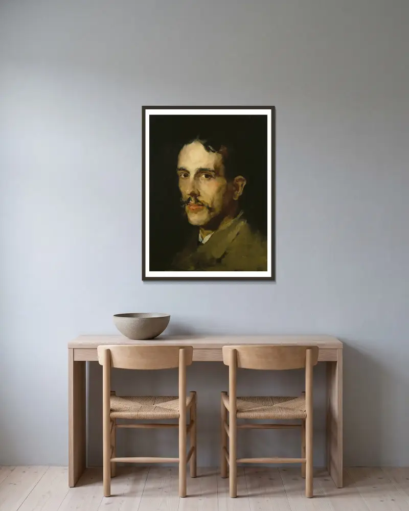 Portret malarza Louisa Eysena, Wilhelm Leibl w ramie na ścianie