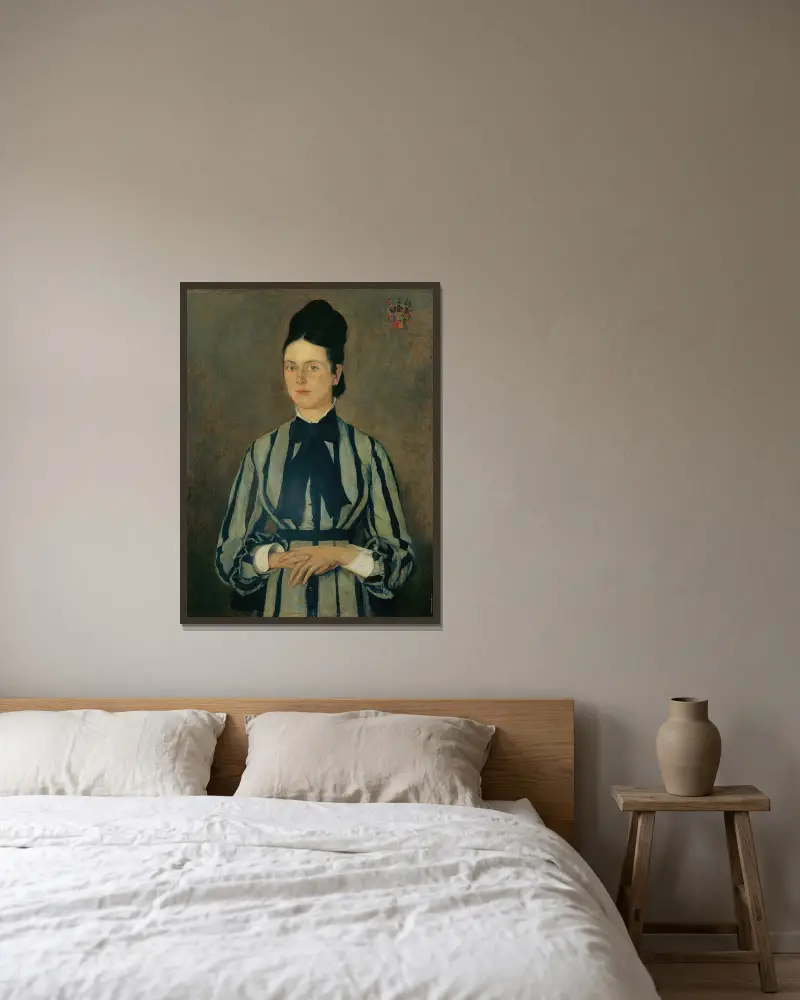 Rosine Fischler, grevinna Treuberg av Wilhelm Leibl inramad på en vägg