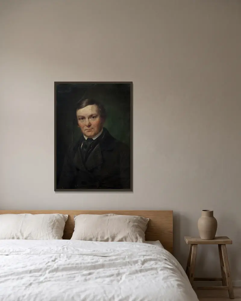 Architekt Gottlieb Bindesbøll, Wilhelm Marstrand v rámu na stěně