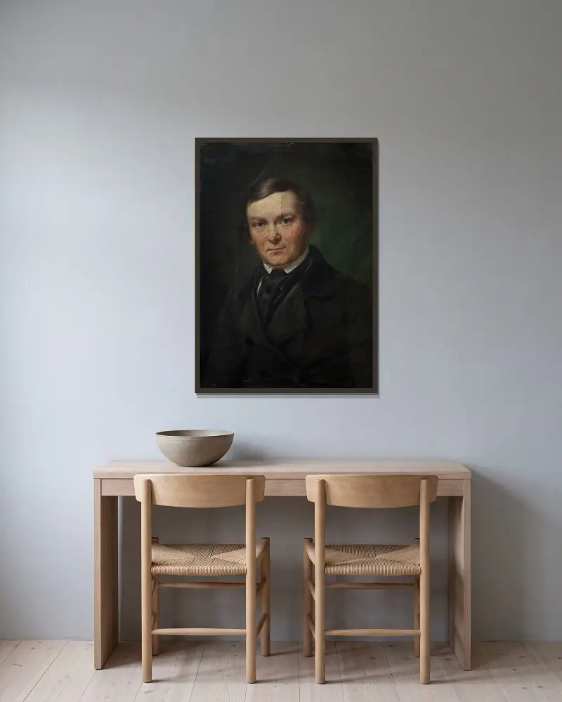 Architekt Gottlieb Bindesbøll, Wilhelm Marstrand v rámu na stěně