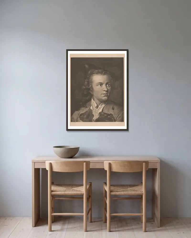G. E. Lessing, Johann Heinrich Wilhelm Tischbein w ramie na ścianie