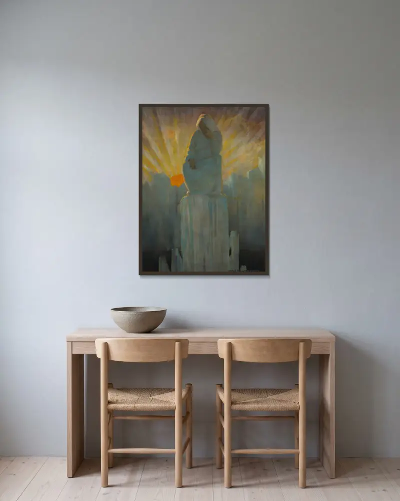 Den tog formen av den största gamla dam han någonsin sett av Jessie Willcox Smith inramad på en vägg