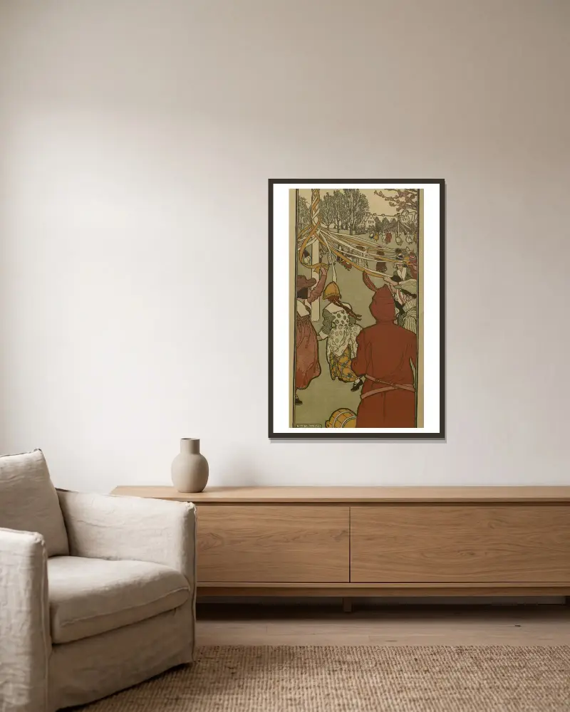 May av Jessie Willcox Smith inramad på en vägg
