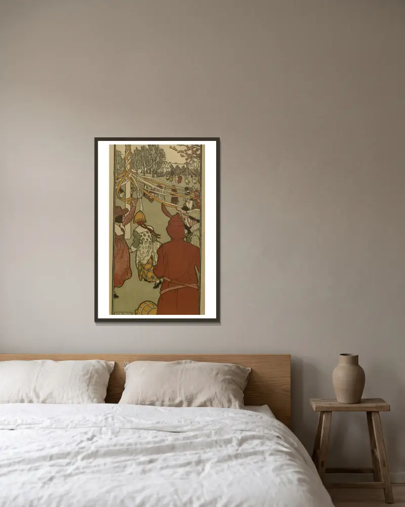 May av Jessie Willcox Smith inramad på en vägg