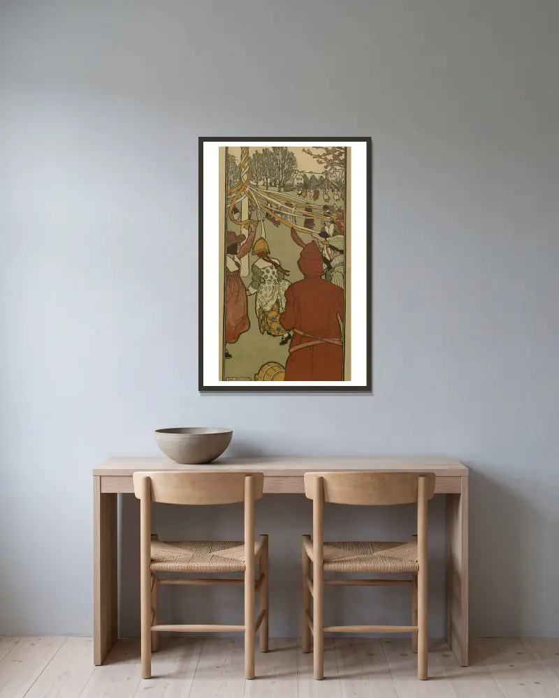 May av Jessie Willcox Smith inramad på en vägg