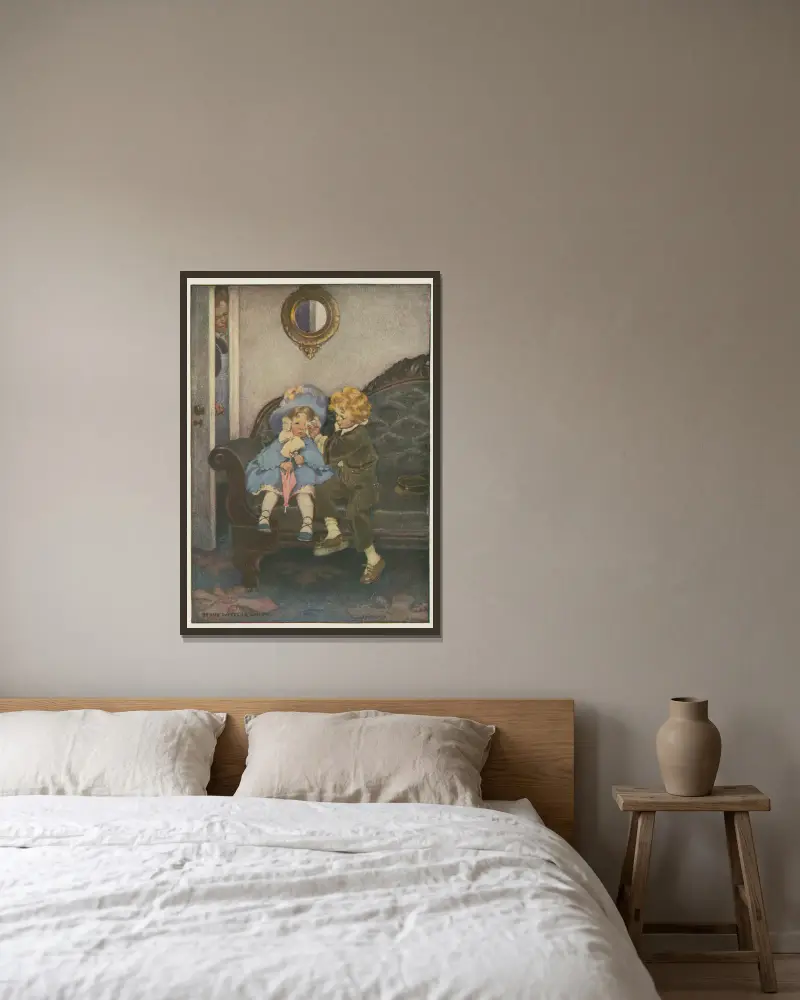 Uprchlý pár, Jessie Willcox Smith v rámu na stěně