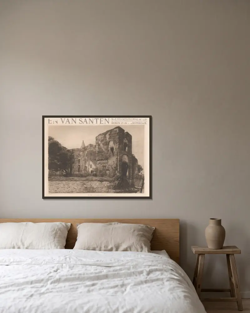 Die Ruine von Brederode von Willem Wenckebach gerahmt an einer Wand