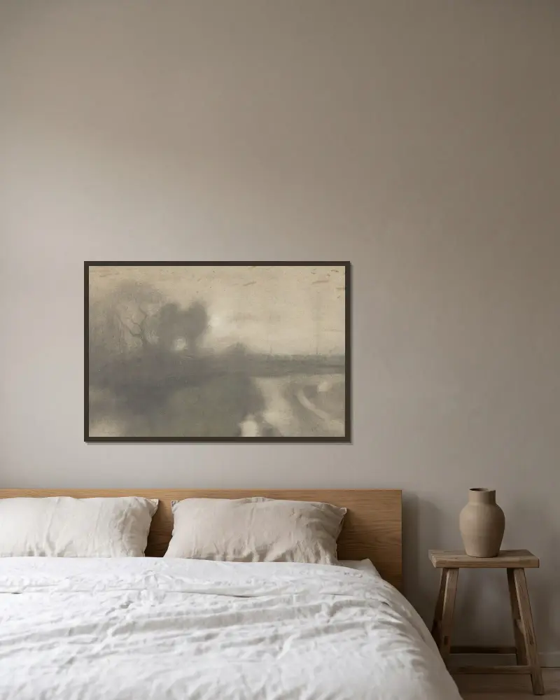 Dämmerlandschaft von Willem Witsen gerahmt an einer Wand
