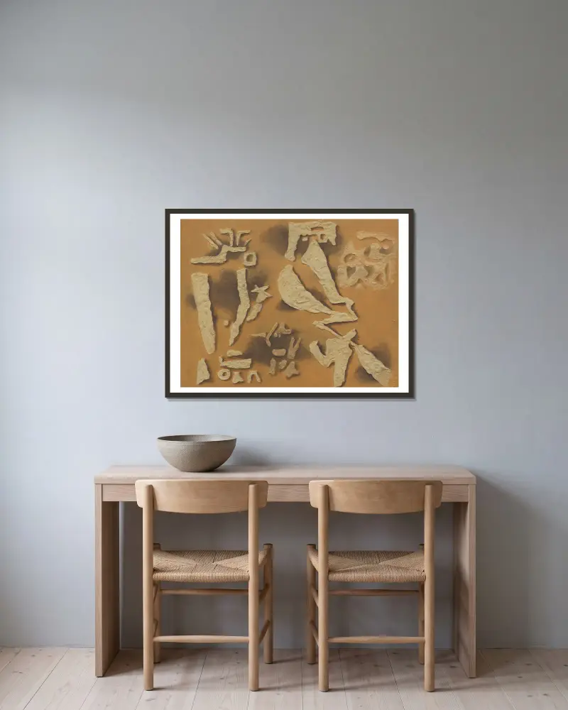 Eteana von Willi Baumeister gerahmt an einer Wand