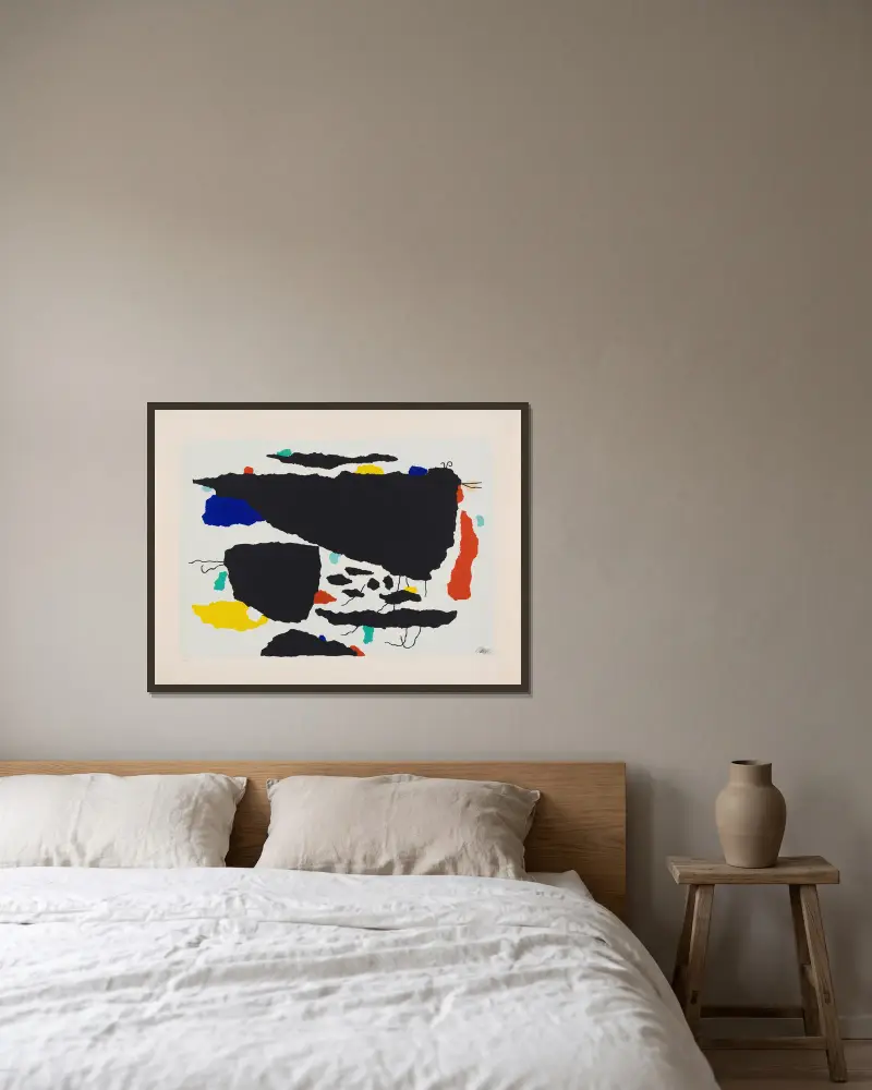 MO (II) von Willi Baumeister gerahmt an einer Wand