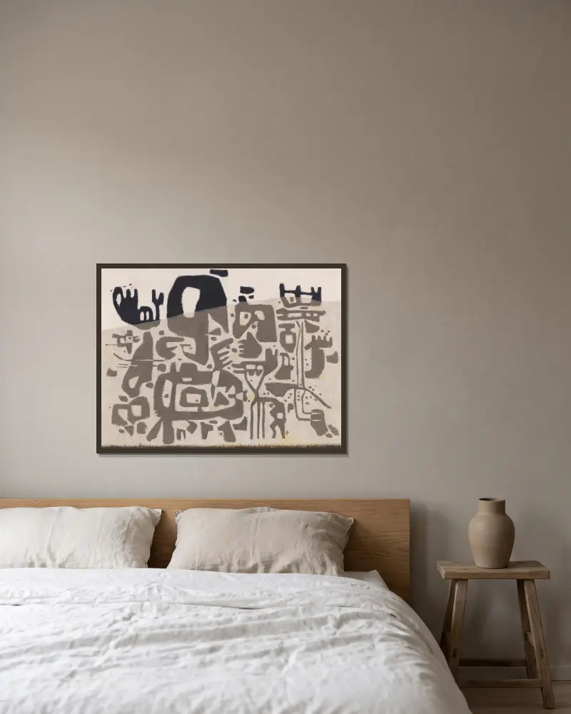 Relation von Willi Baumeister gerahmt an einer Wand