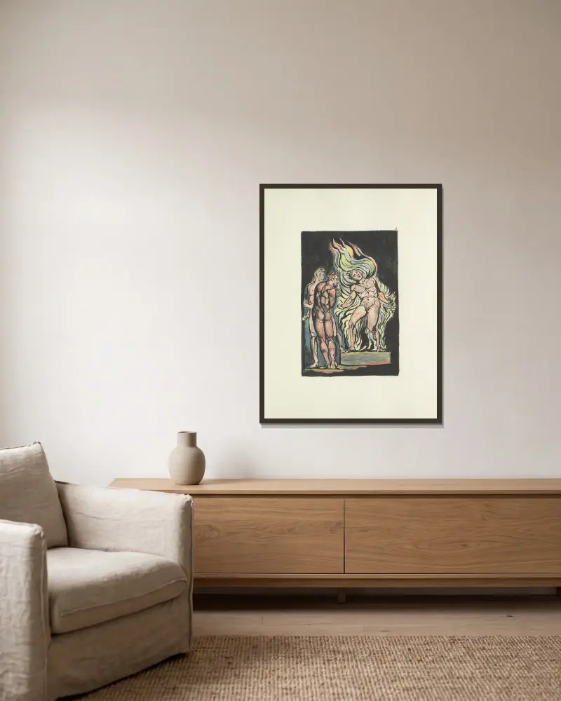 Milton, poemat w dwóch księgach, pl. 08, William Blake w ramie na ścianie