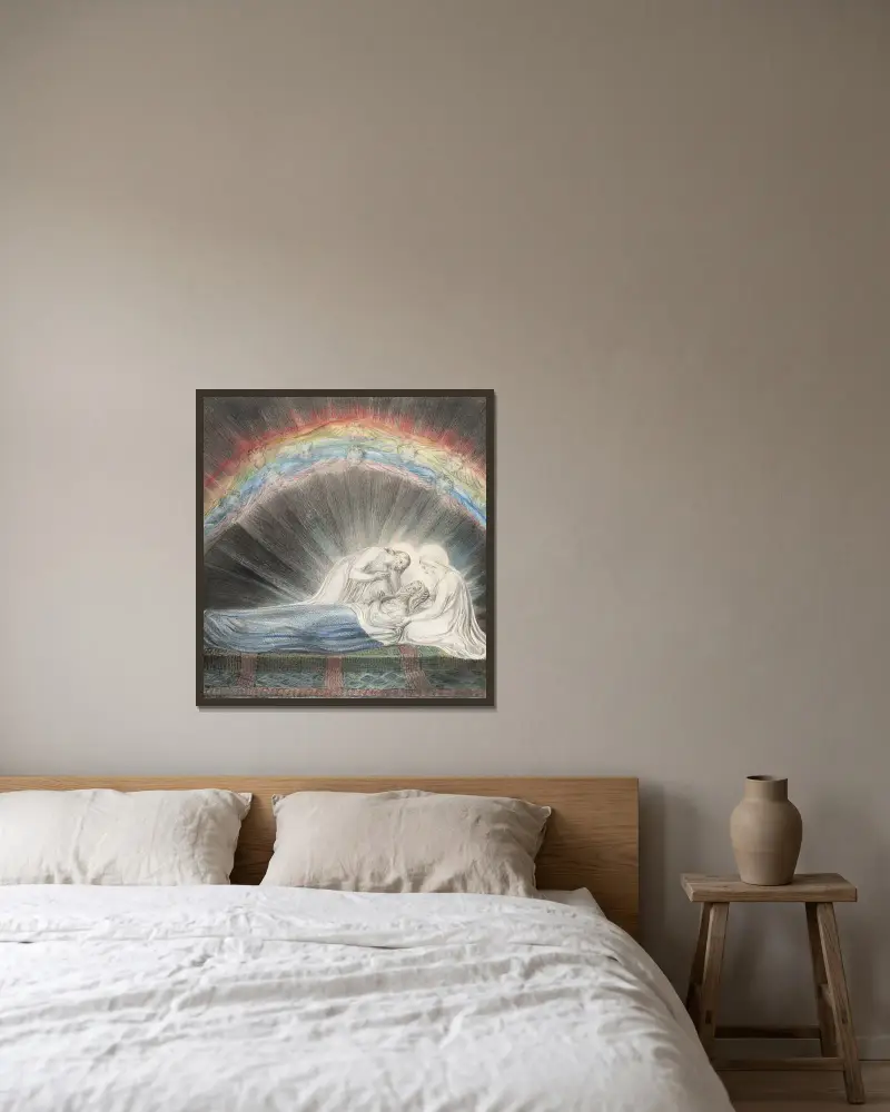 Śmierć świętego Józefa, William Blake w ramie na ścianie