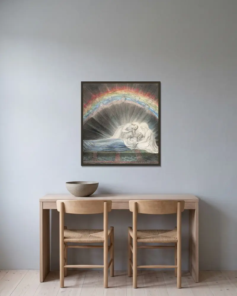 Śmierć świętego Józefa, William Blake w ramie na ścianie