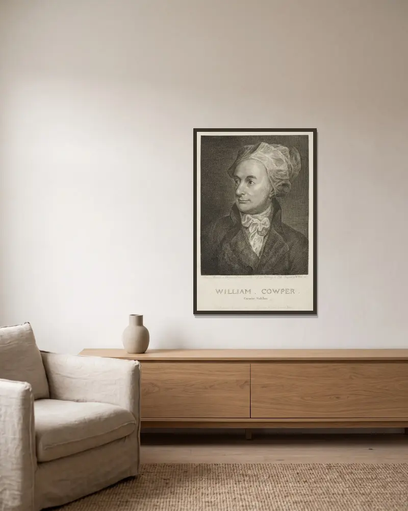 William Cowper, 1802 – nr 2 av William Blake inramad på en vägg
