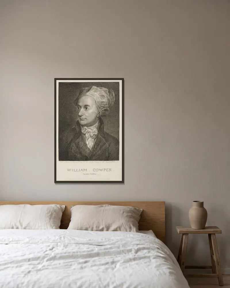 William Cowper, 1802 – nr 2 av William Blake inramad på en vägg