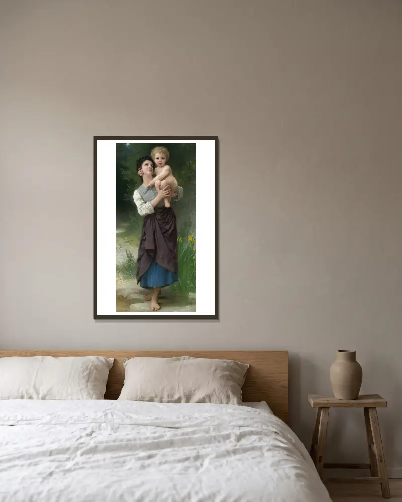 Brat i siostra, William Bouguereau w ramie na ścianie