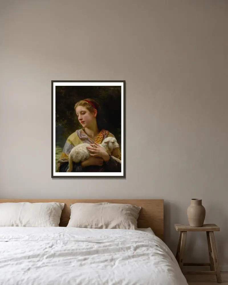 Nevinnost, William Bouguereau v rámu na stěně