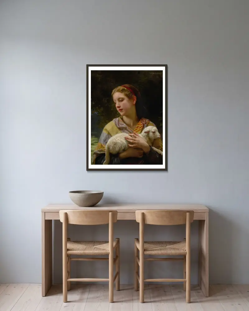 Nevinnost, William Bouguereau v rámu na stěně