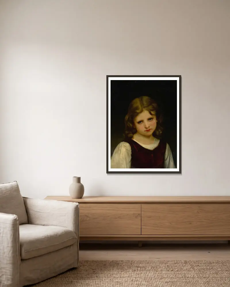 Mignon, William Bouguereau v rámu na stěně