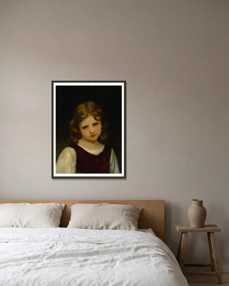Mignon, William Bouguereau v rámu na stěně
