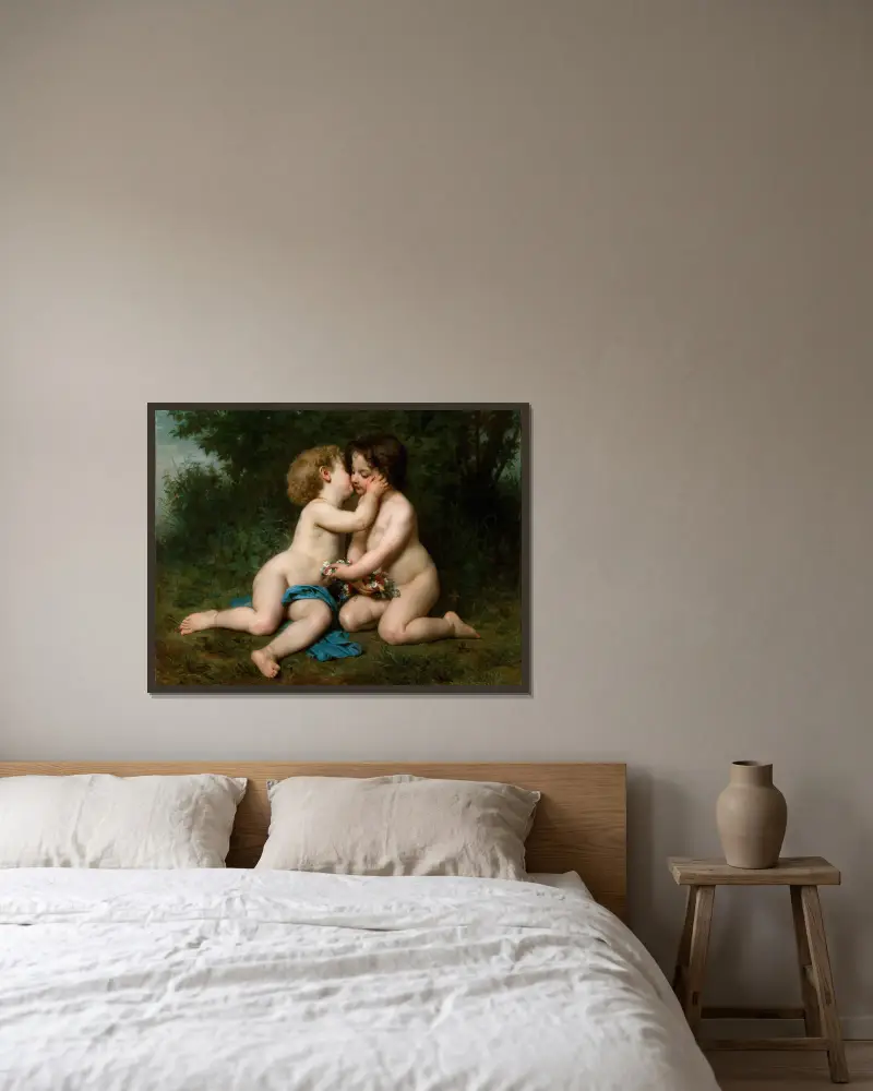 Frieden von William Bouguereau gerahmt an einer Wand