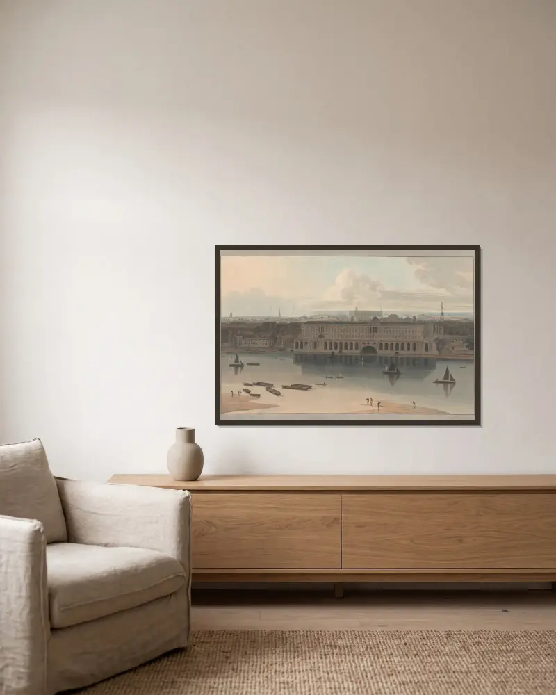 Somerset House, William Daniell v rámu na stěně