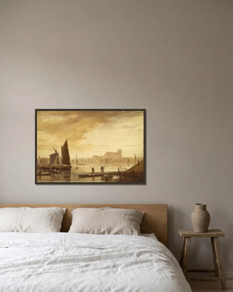 Most Westminster i Opactwo Westminster, William Daniell w ramie na ścianie