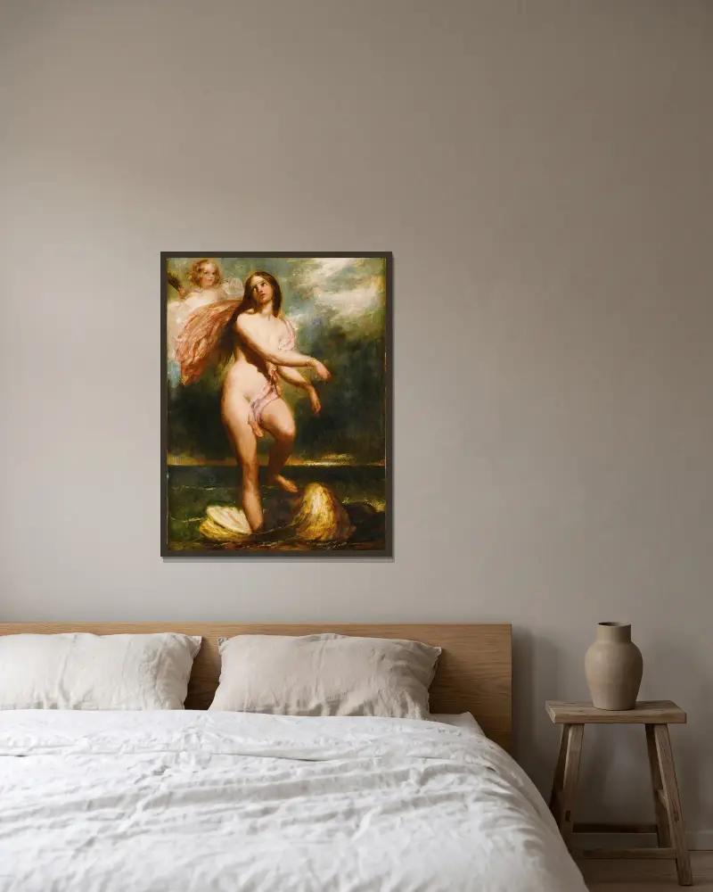 Narodziny Wenus, William Etty w ramie na ścianie