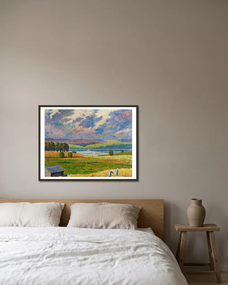 Landschaft aus Padasjoki von Alfred William Finch gerahmt an einer Wand