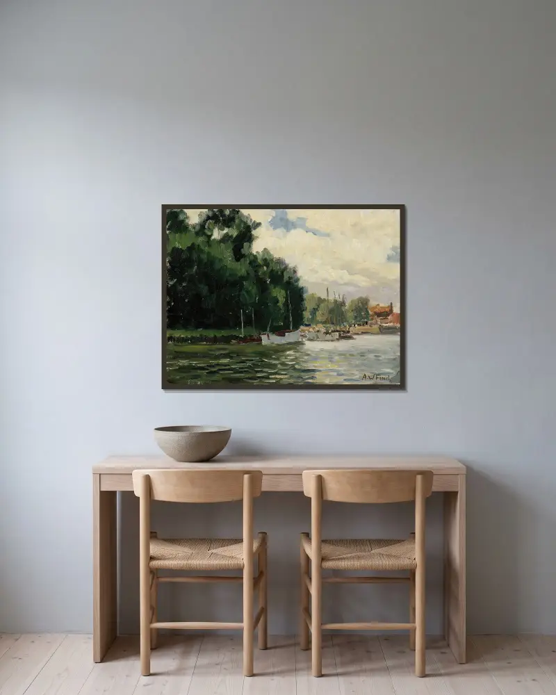 Richmond nad Tamizą, Alfred William Finch w ramie na ścianie