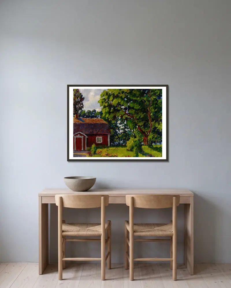 Urajärven museo av Alfred William Finch inramad på en vägg