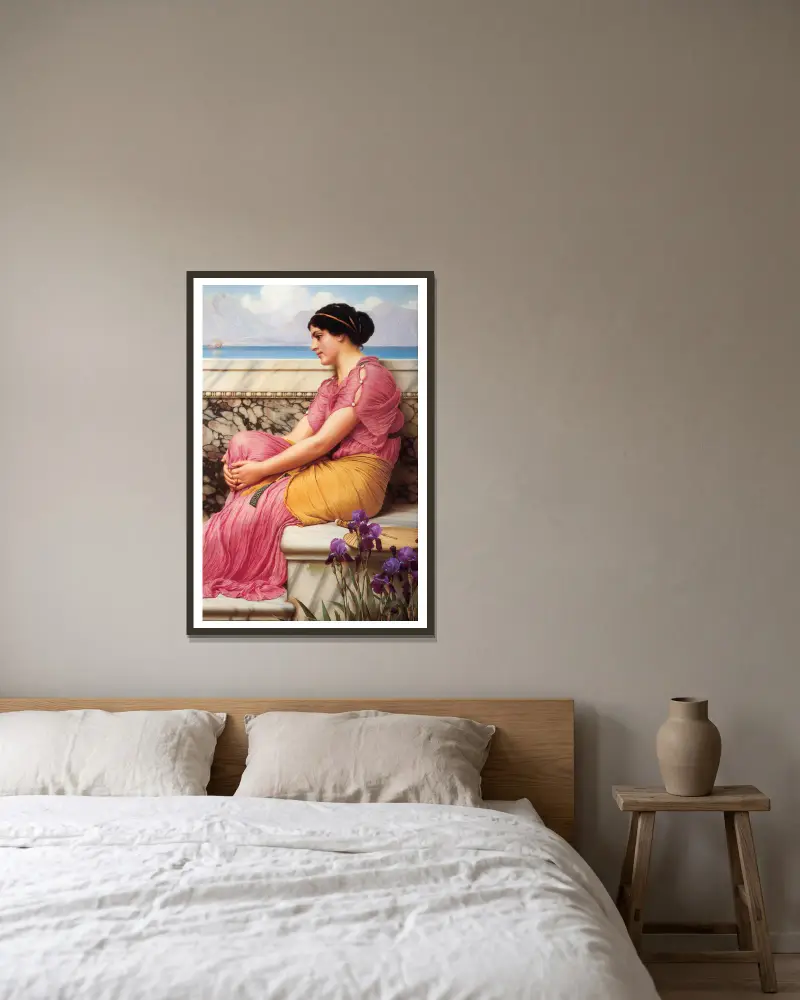 Frånvaro får hjärtat att växa av John William Godward inramad på en vägg