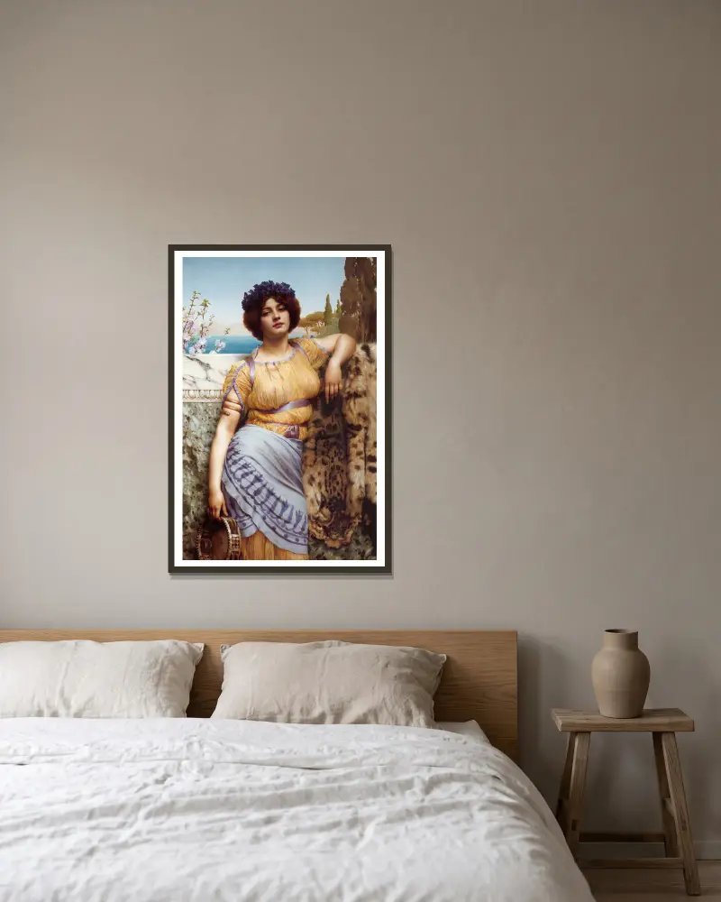 Iónská tanečnice, John William Godward v rámu na stěně