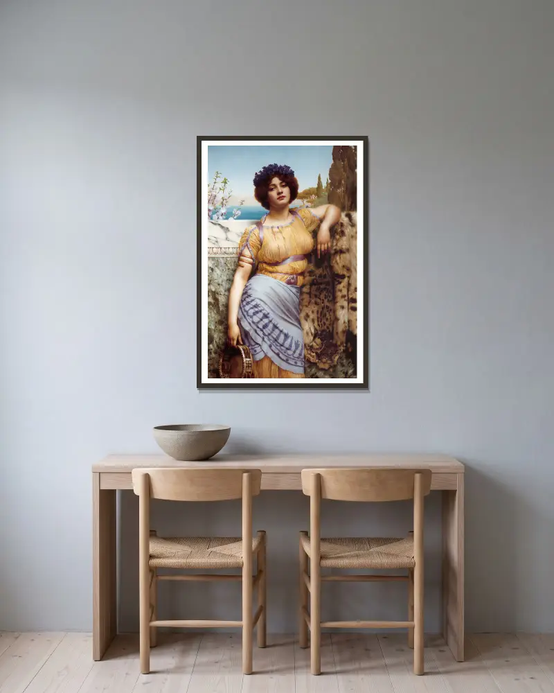 Iónská tanečnice, John William Godward v rámu na stěně