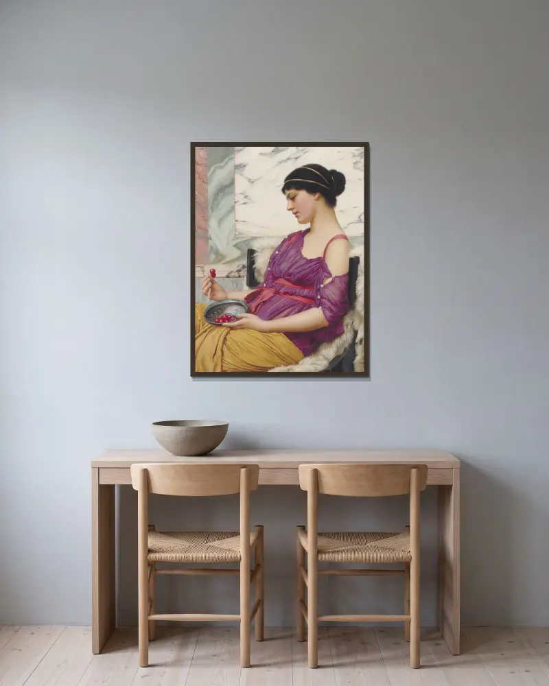 Ismenia, John William Godward v rámu na stěně