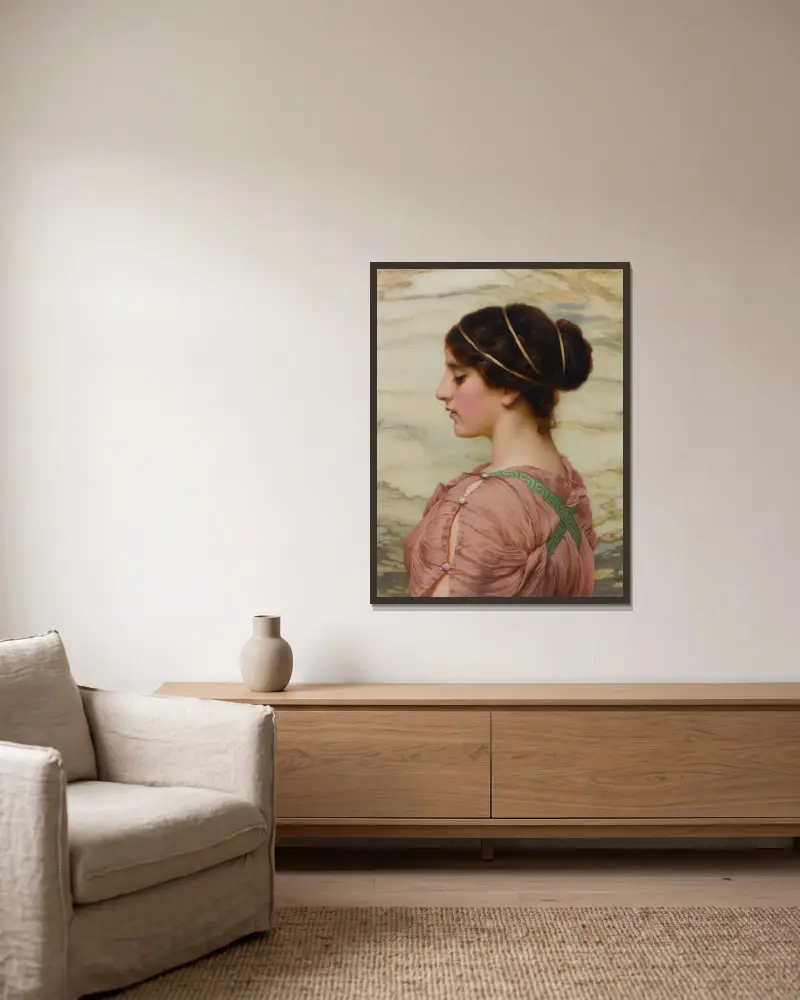 Marcella, John William Godward v rámu na stěně