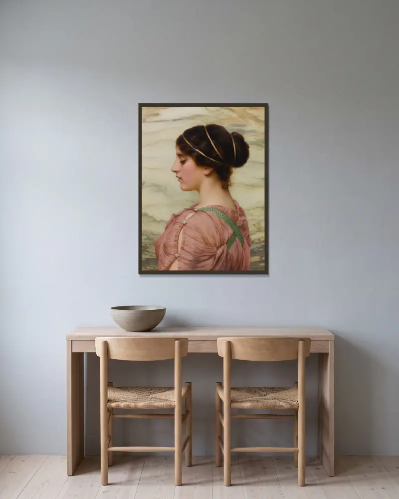 Marcella, John William Godward v rámu na stěně