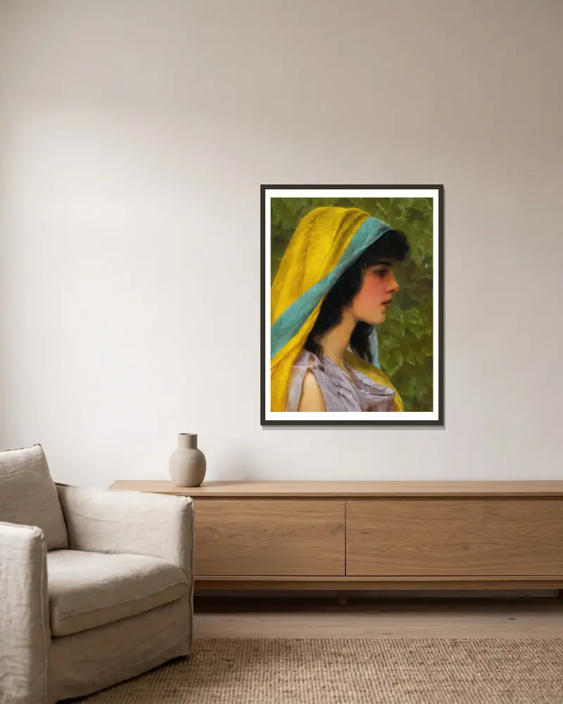 Melissa, John William Godward w ramie na ścianie