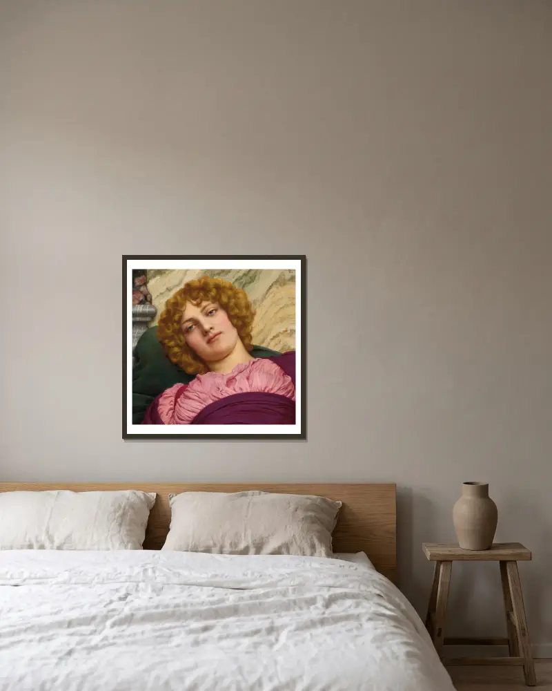 Myrhinna von John William Godward gerahmt an einer Wand