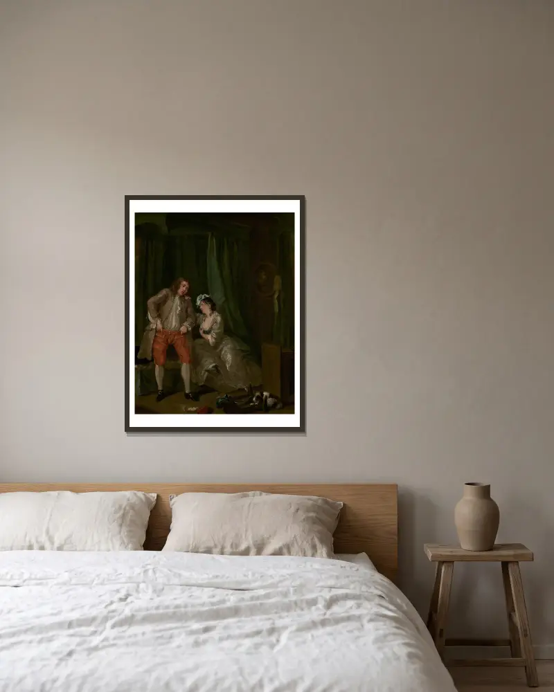 Nachher von William Hogarth gerahmt an einer Wand